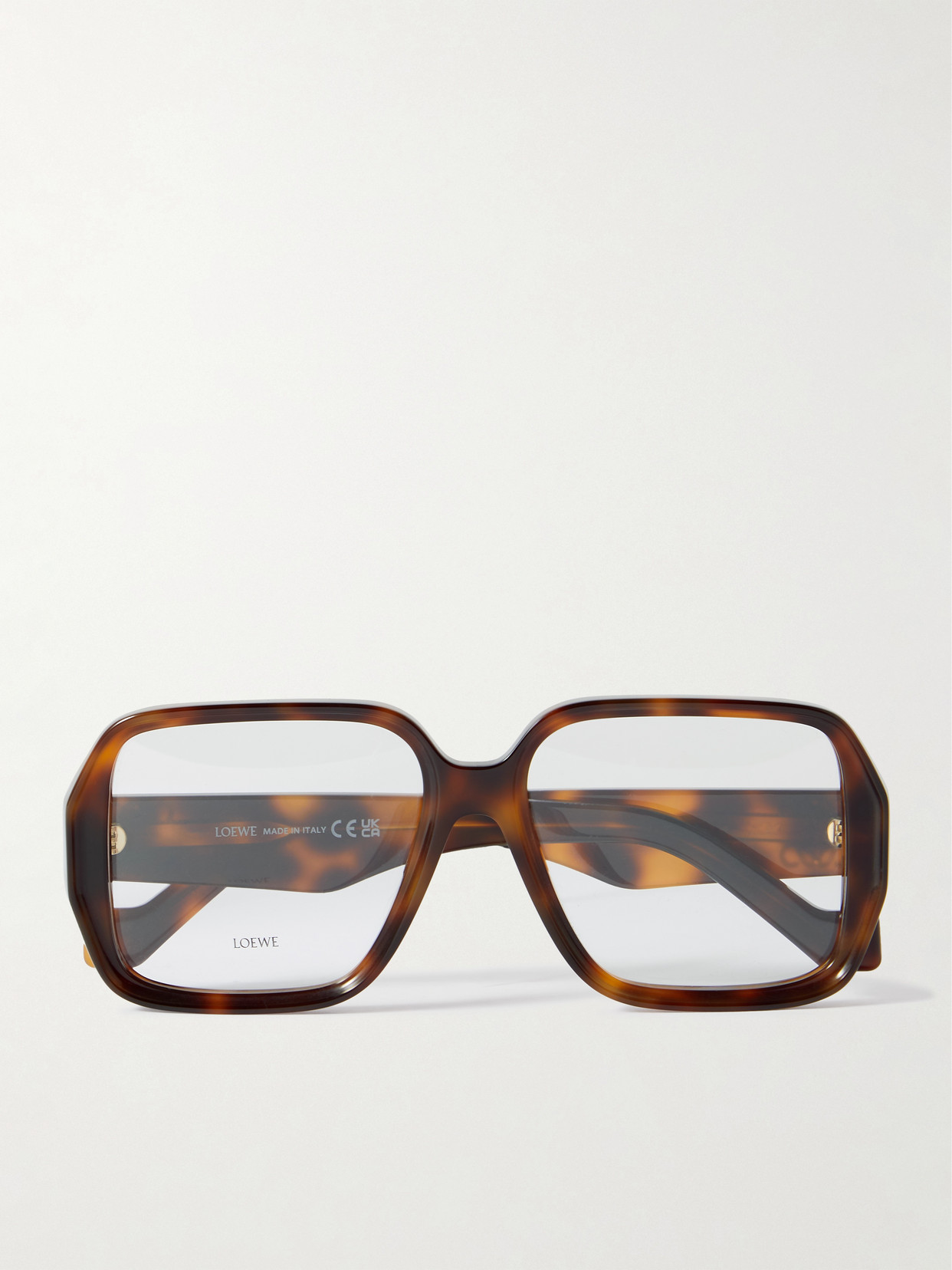 Loewe Anagram Square-frame Tortoiseshell Acetate Optical Glasses In Brown