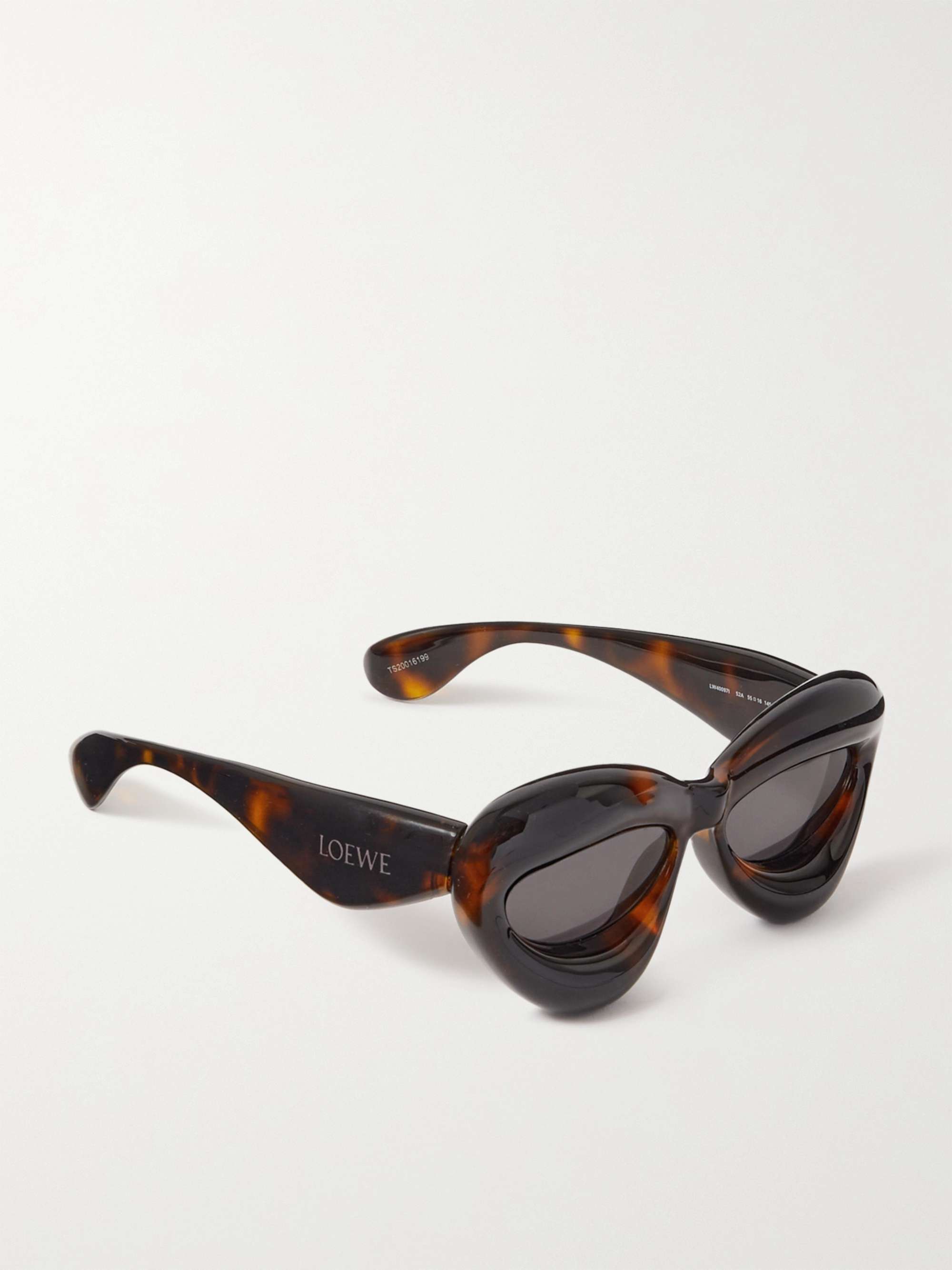 LOEWE EYEWEAR Inflated cateye tortoiseshell acetate sunglasses NETA