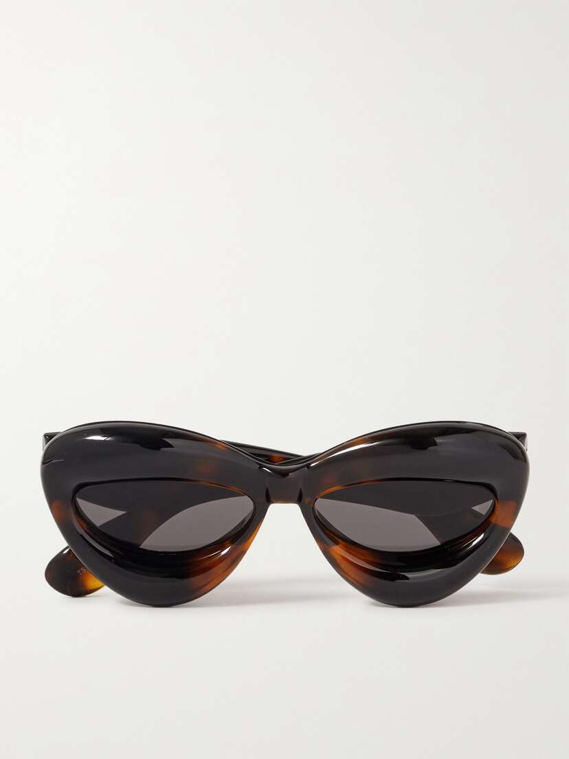Loewe Inflated Cat-eye Tortoiseshell Acetate Sunglasses