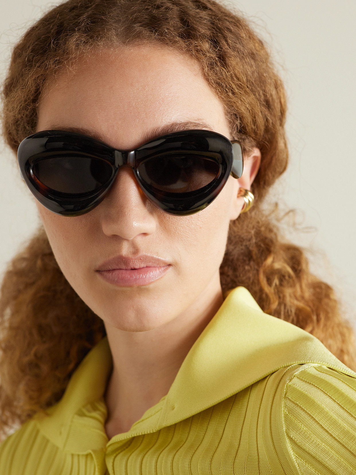 Loewe Inflated Cat-eye Tortoiseshell Acetate Sunglasses In Brown
