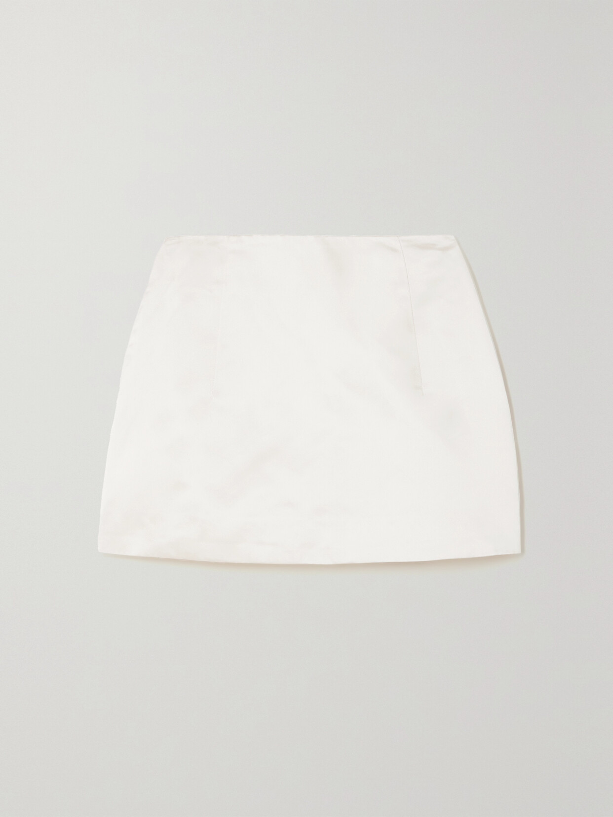 LIBEROWE + Net Sustain Vera Duchesse Cotton-blend Satin Mini Skirt - White