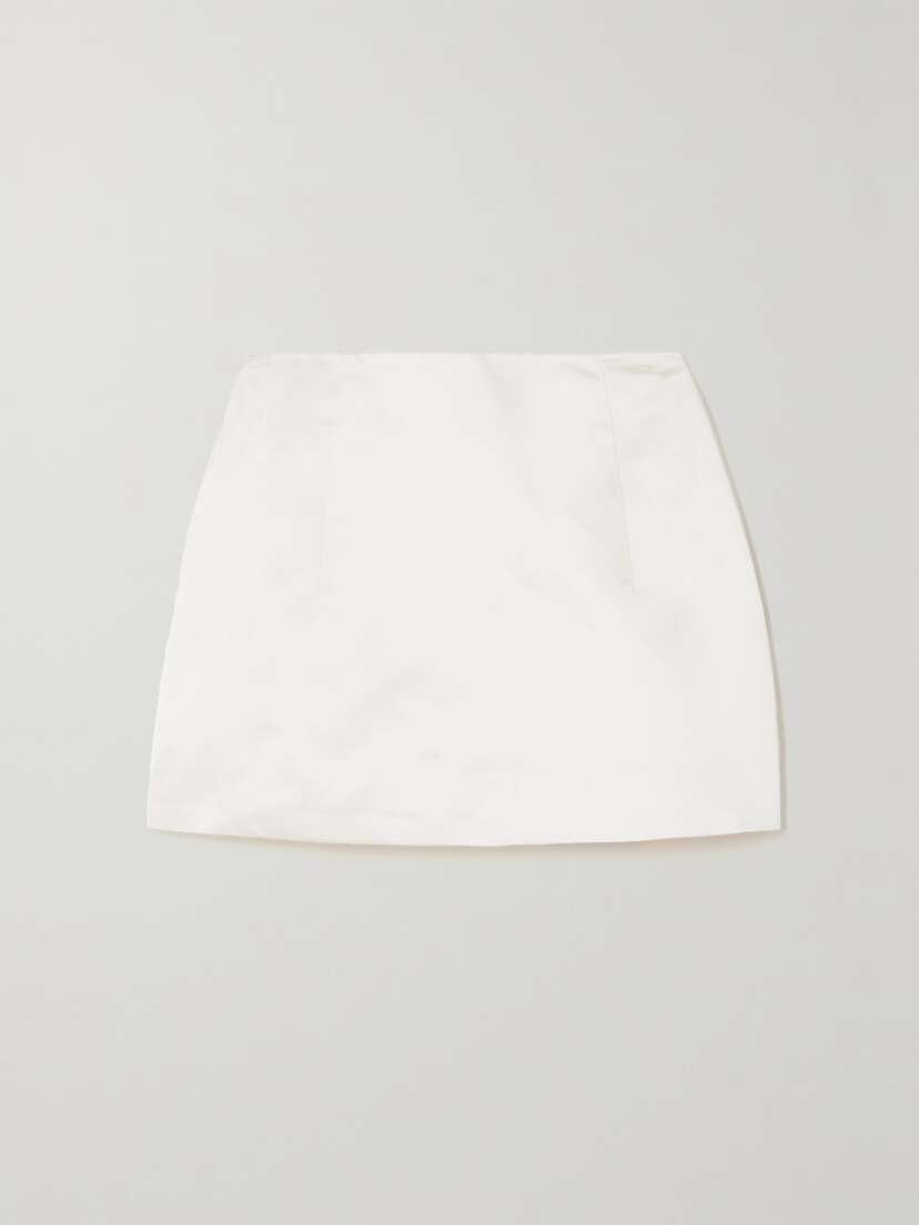 LIBEROWE + Net Sustain Vera Duchesse Cotton-blend Satin Mini Skirt