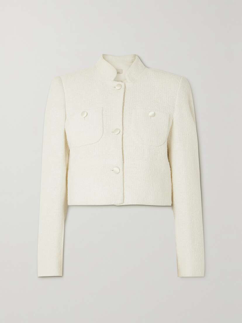LIBEROWE + Net Sustain Raja Cropped Cotton-tweed Jacket