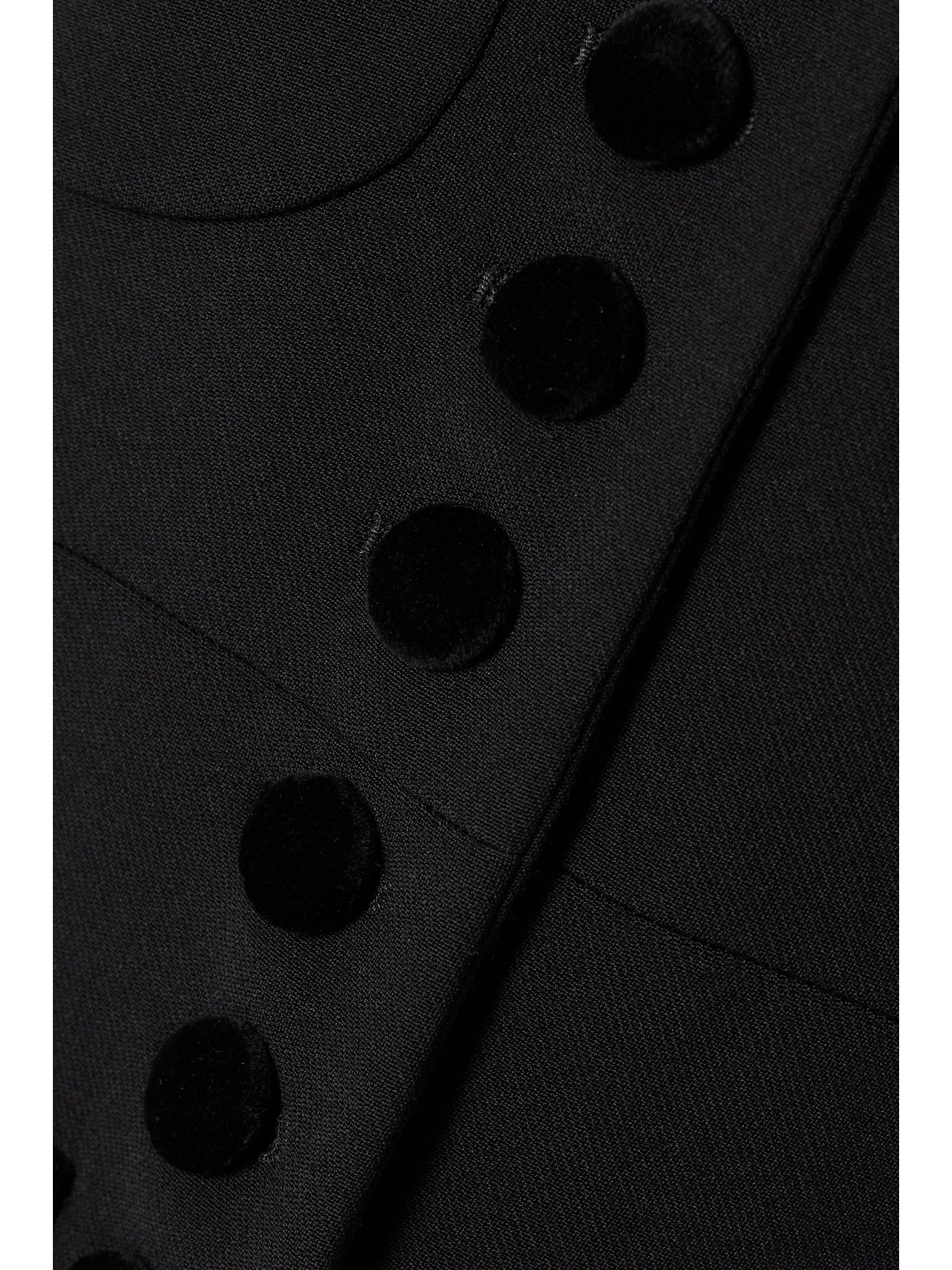 + Net Sustain Velvet-Trimmed Coat