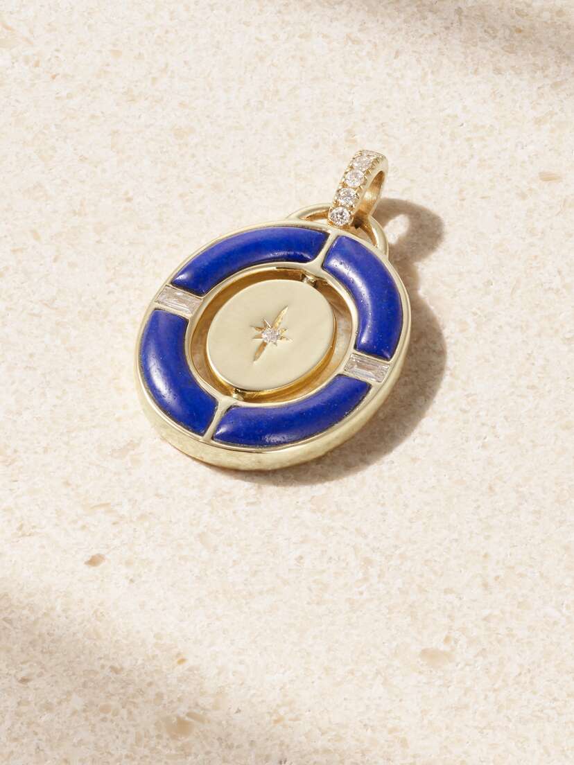 Sorellina Gemelli 18-karat Gold, Lapis Lazuli And Diamond Pendant