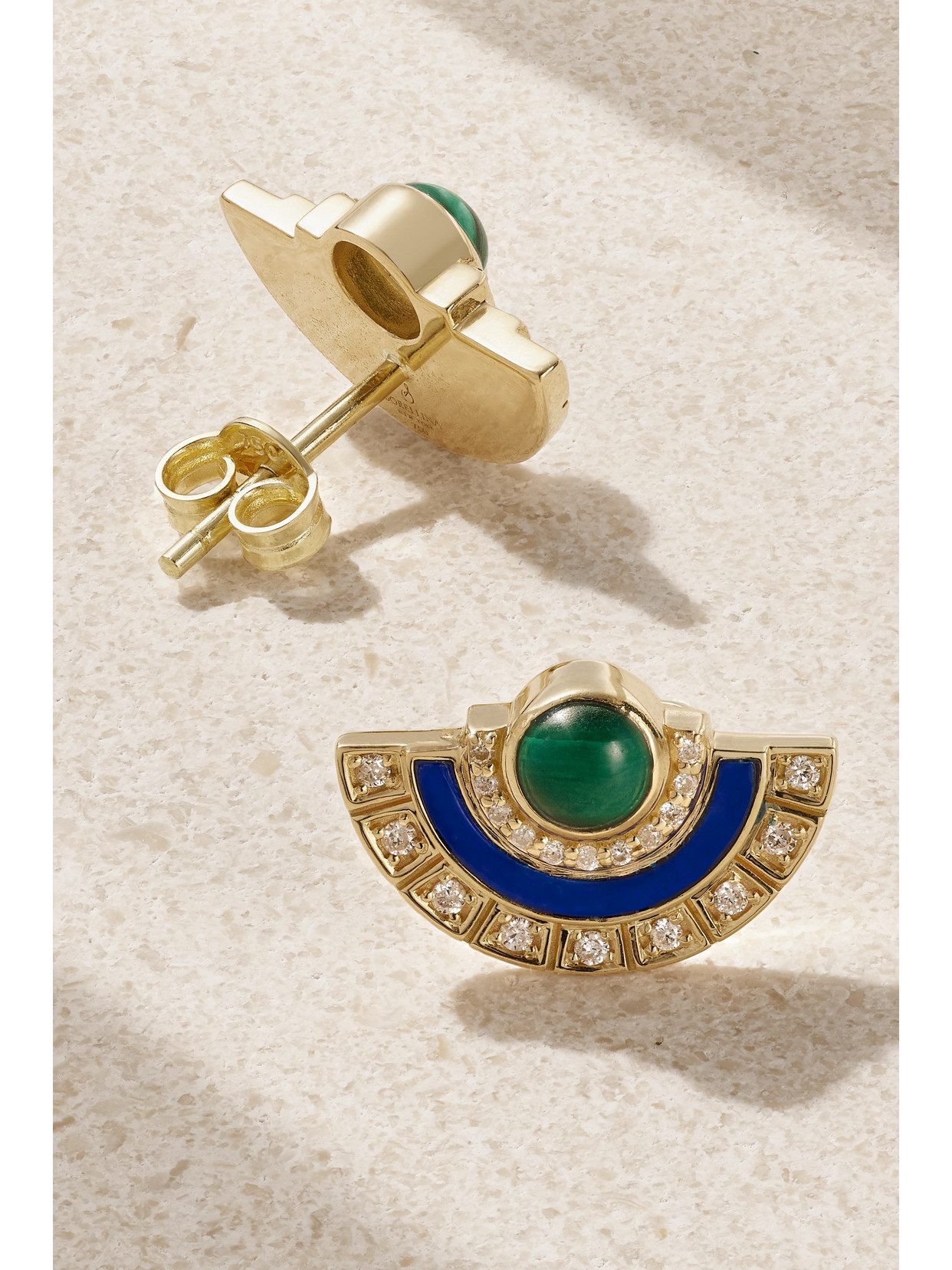 Sorellina Alba 18-karat Gold Multi-stone Earrings In Gold