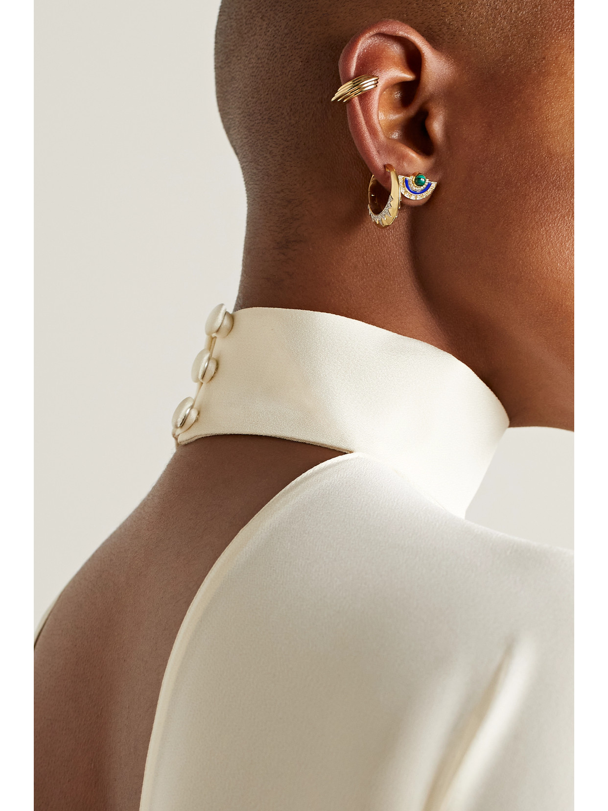 Sorellina Alba 18-karat Gold Multi-stone Earrings In Gold