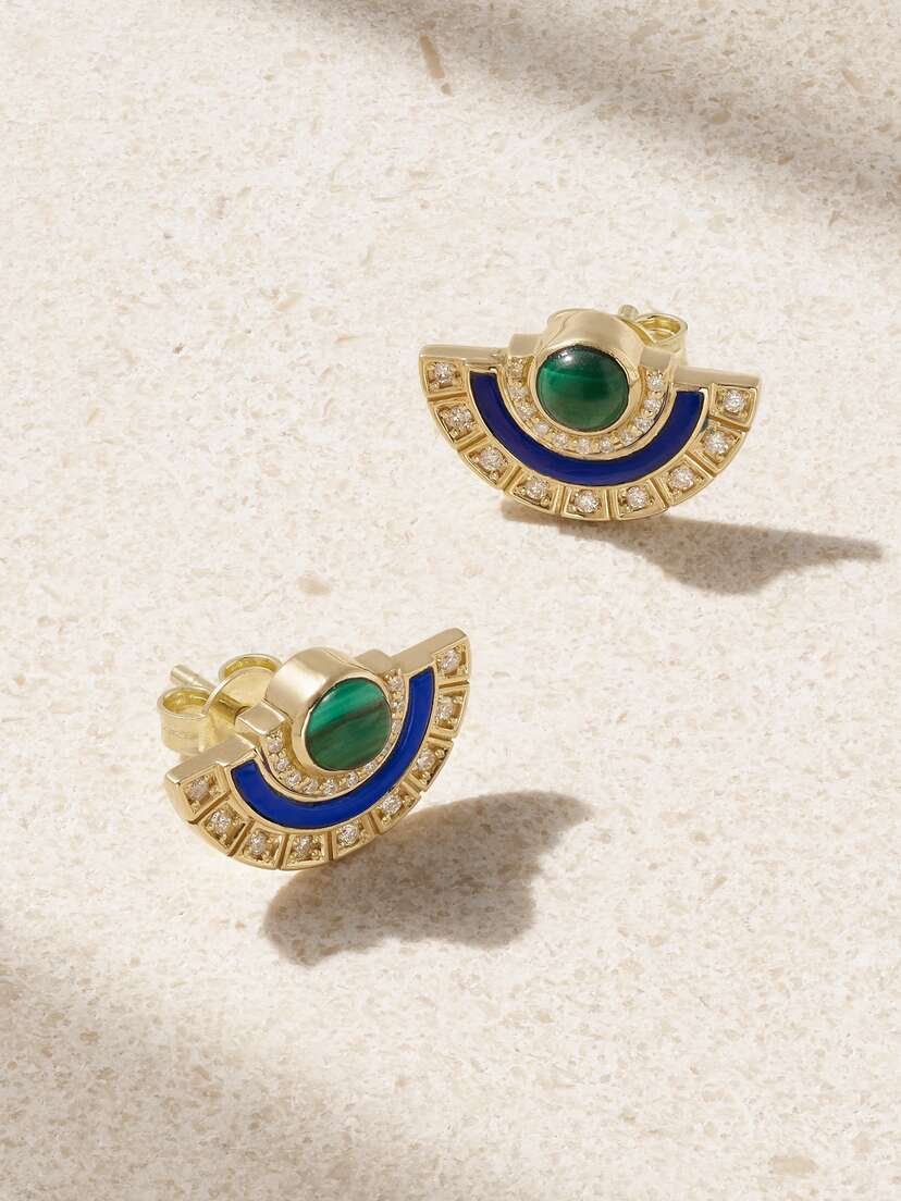 Sorellina Alba 18-karat Gold Multi-stone Earrings