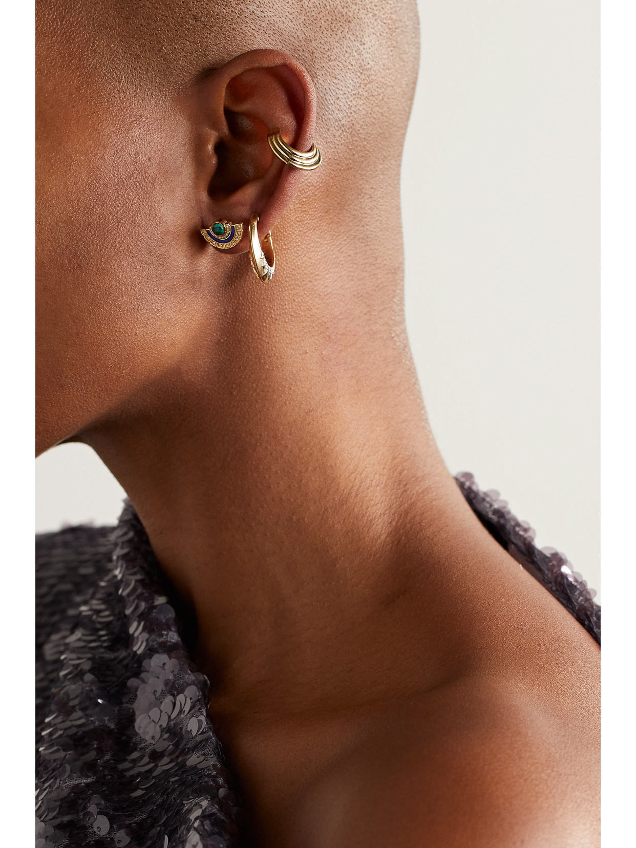 Sorellina Marea 18-karat Gold Ear Cuff In Gold