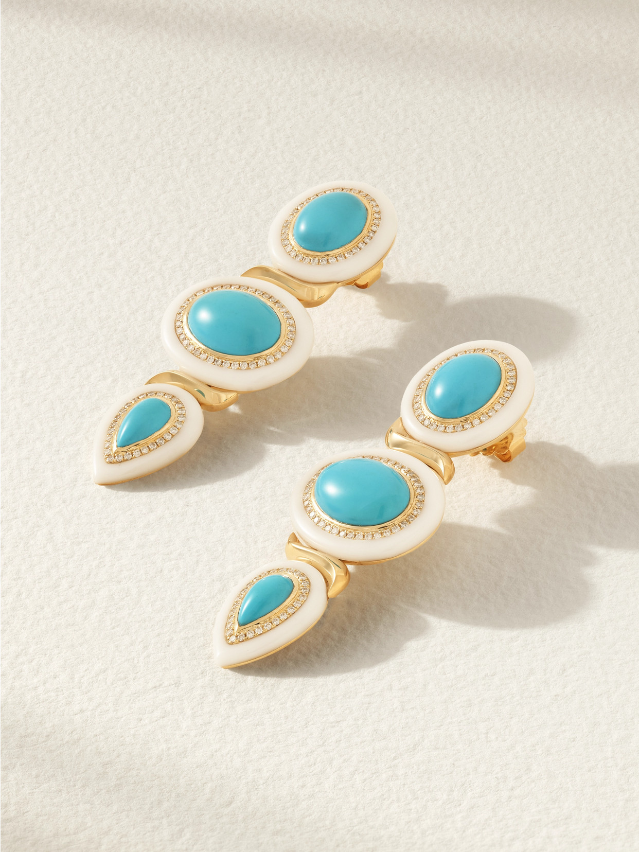 Sorellina - Amalfi 18-karat Gold Multi-stone Earrings - One size