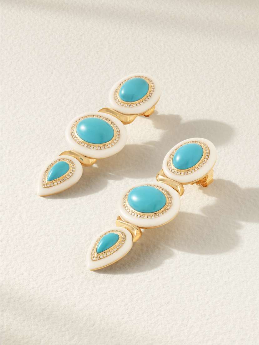 Sorellina Amalfi 18-karat Gold Multi-stone Earrings