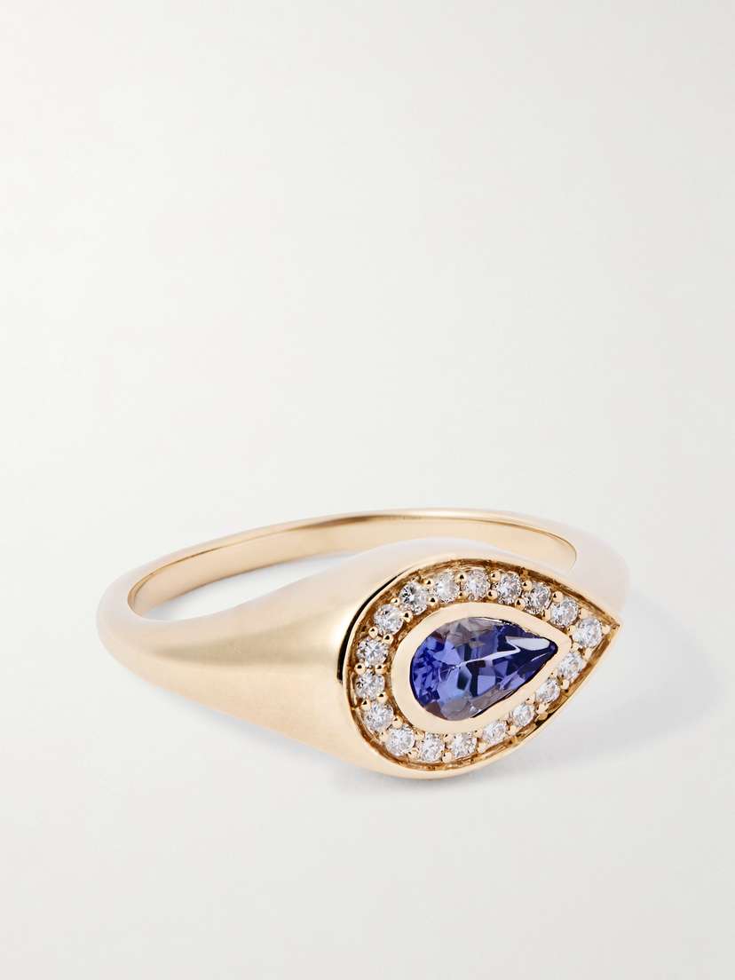 42 SUNS 14-karat Gold, Tanzanite And Laboratory-grown Diamond Ring