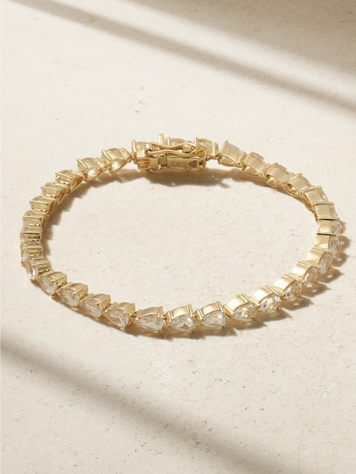 42 SUNS - 14-karat Gold Topaz Bracelet - White