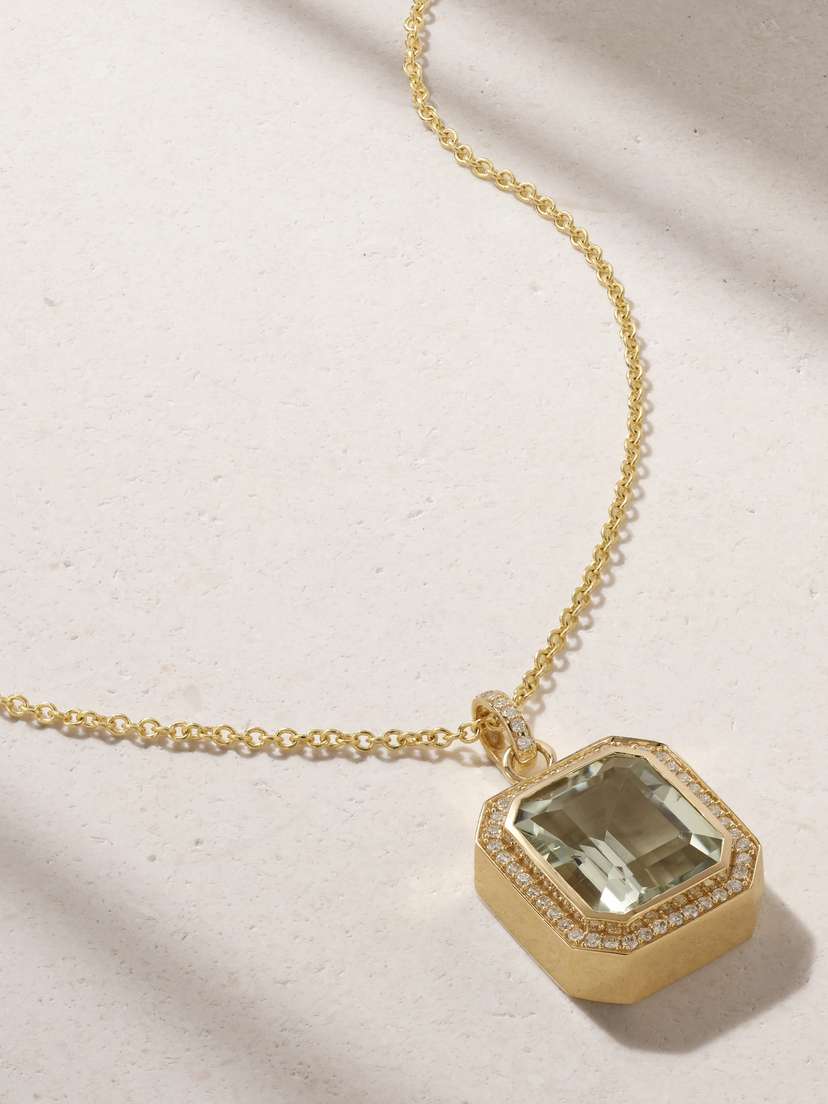 42 SUNS 14-karat Gold Amethyst And Laboratory-grown Diamond Necklace