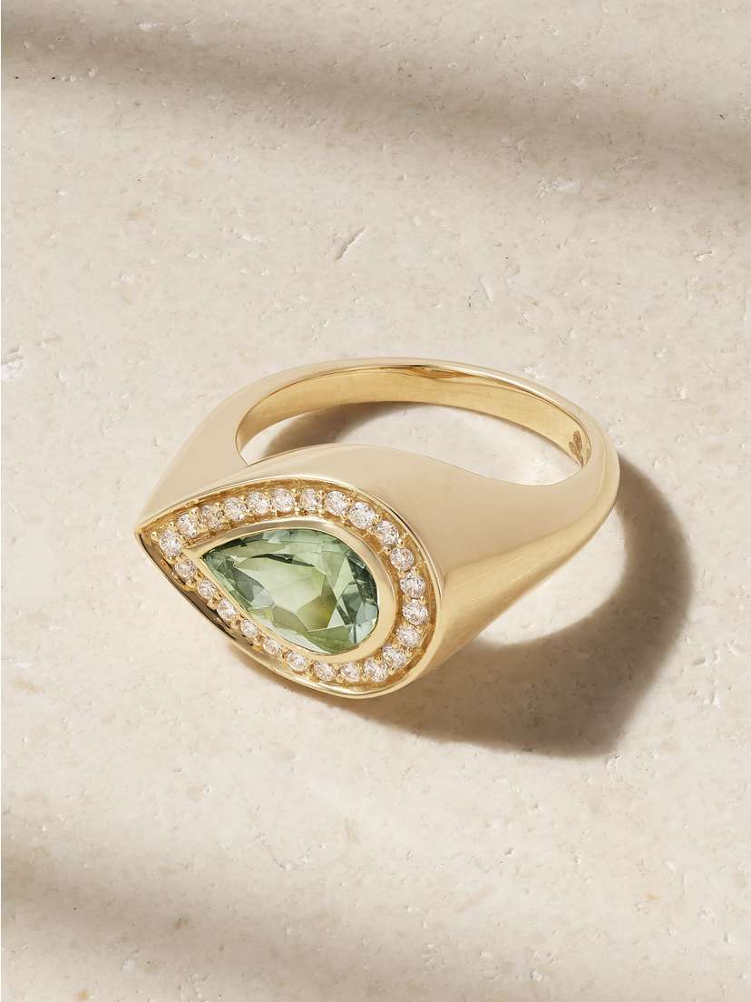 42 SUNS 14-karat Gold Amethyst And Laboratory-grown Diamond Ring