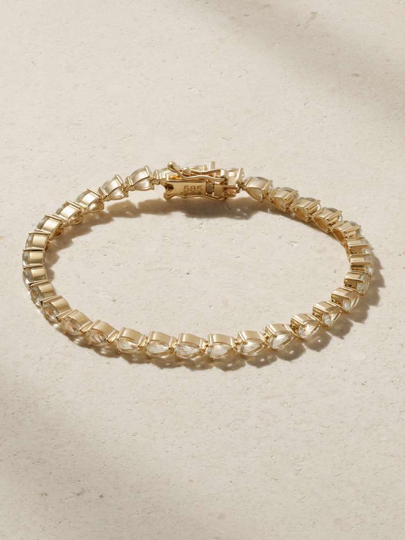 42 SUNS 14-karat Gold Laboratory-grown Amethyst Bracelet