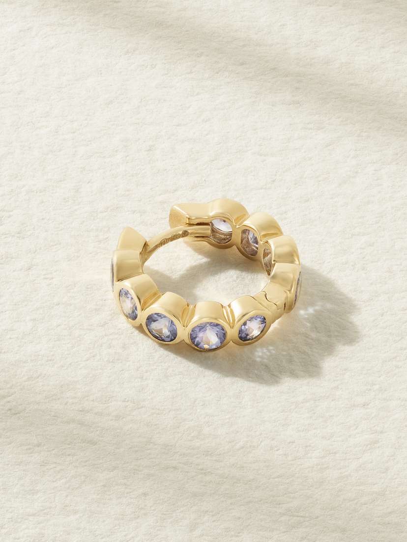 42 SUNS 14-karat Gold Tanzanite Single Hoop Earring