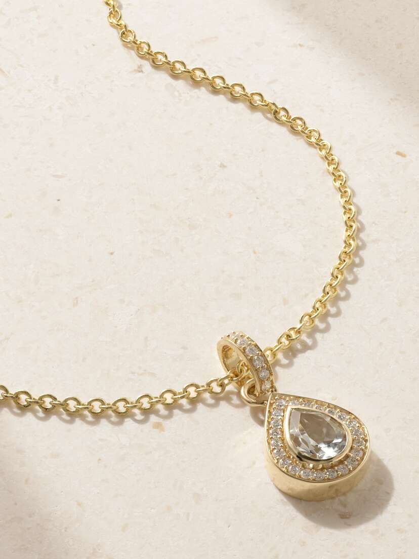 42 SUNS 14-karat Gold, Topaz And Laboratory-grown Diamond Necklace