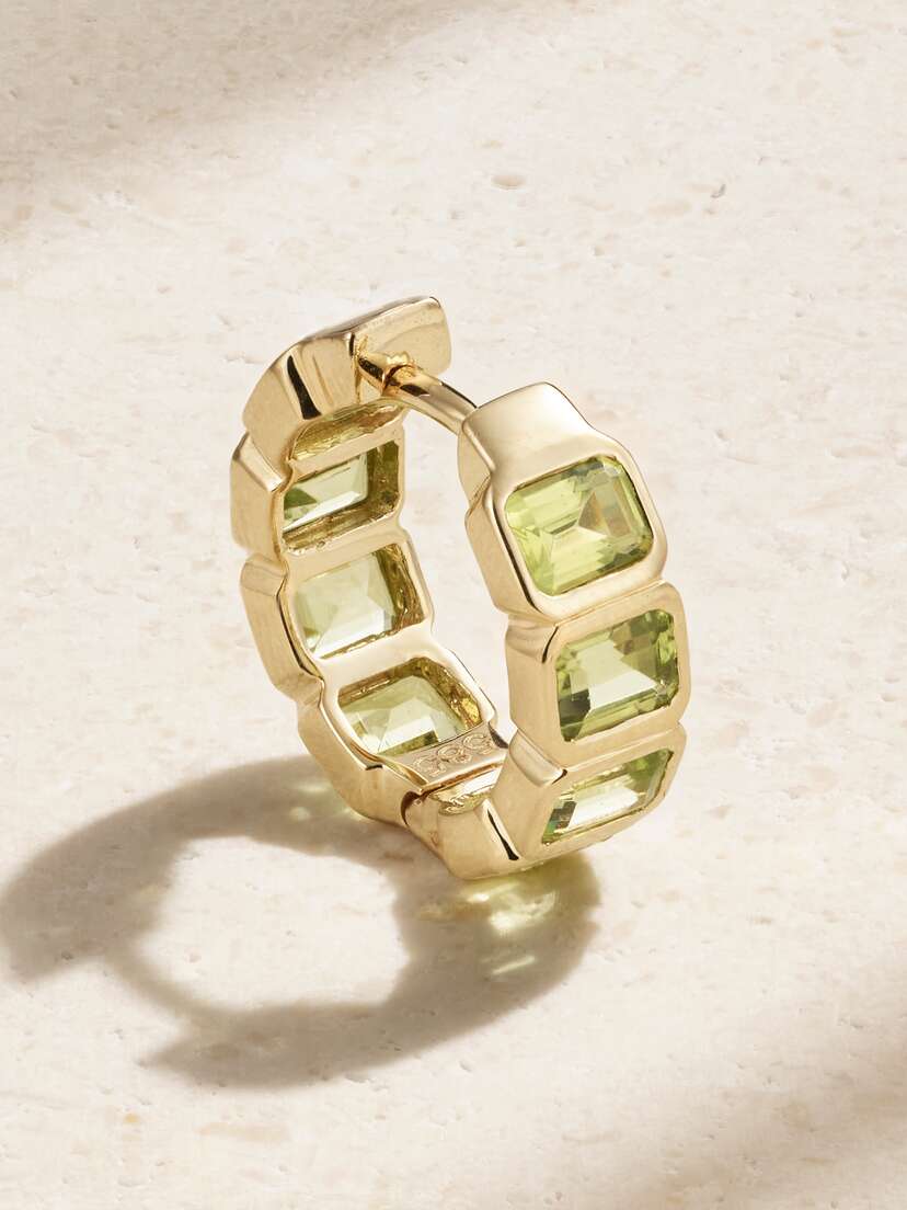 42 SUNS 14-karat Gold Peridot Single Hoop Earring