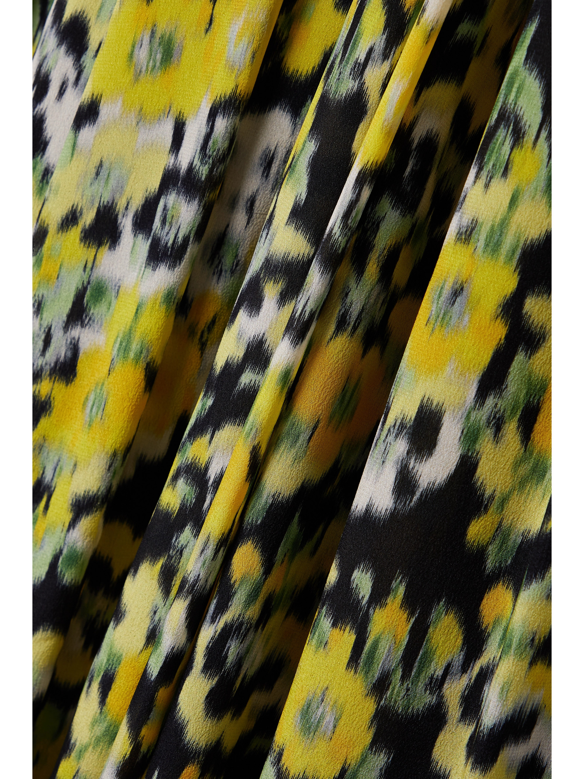 Adam Lippes Pleated floral-print silk crepe de chine maxi dress thumbnail