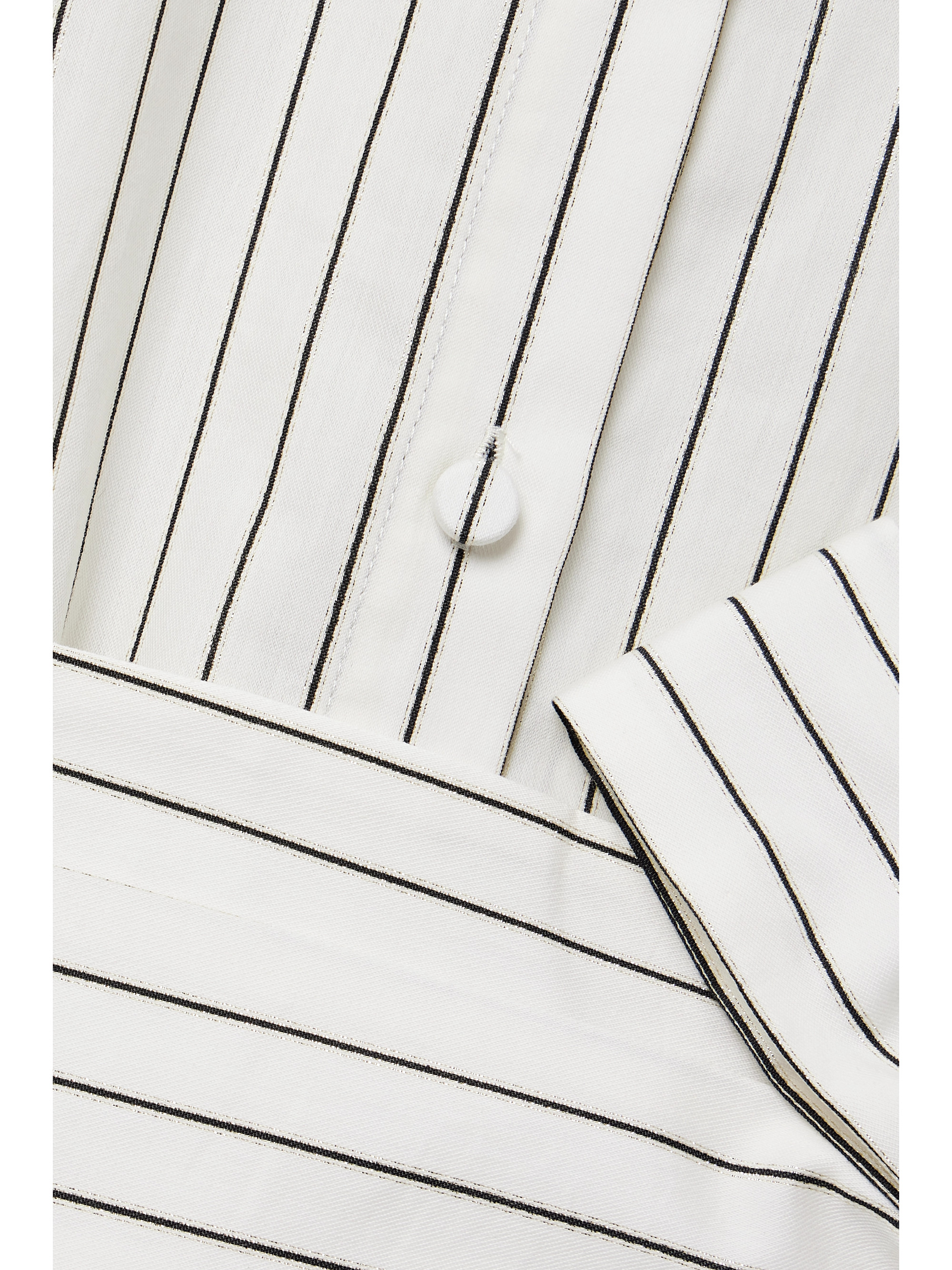 Adam Lippes Dejeuner metallic striped cotton-blend poplin maxi shirt dress thumbnail