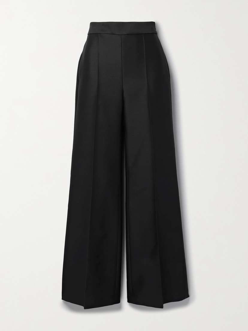 Adam Lippes Bettina Wool And Silk-blend Radzimir Wide-leg Pants