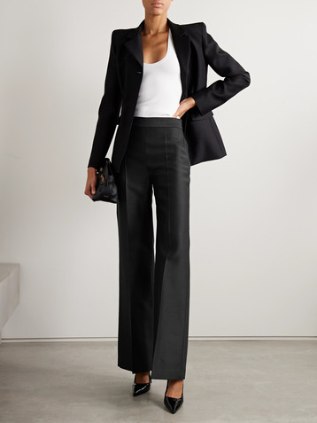 Adam Lippes Bettina wool and silk-blend radzimir wide-leg pants