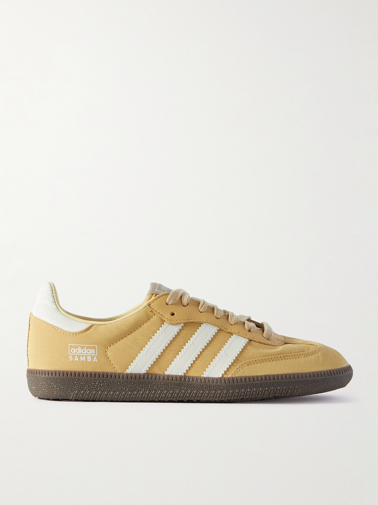 ADIDAS ORIGINALS SAMBA OG LEATHER-TRIMMED SHELL SNEAKERS