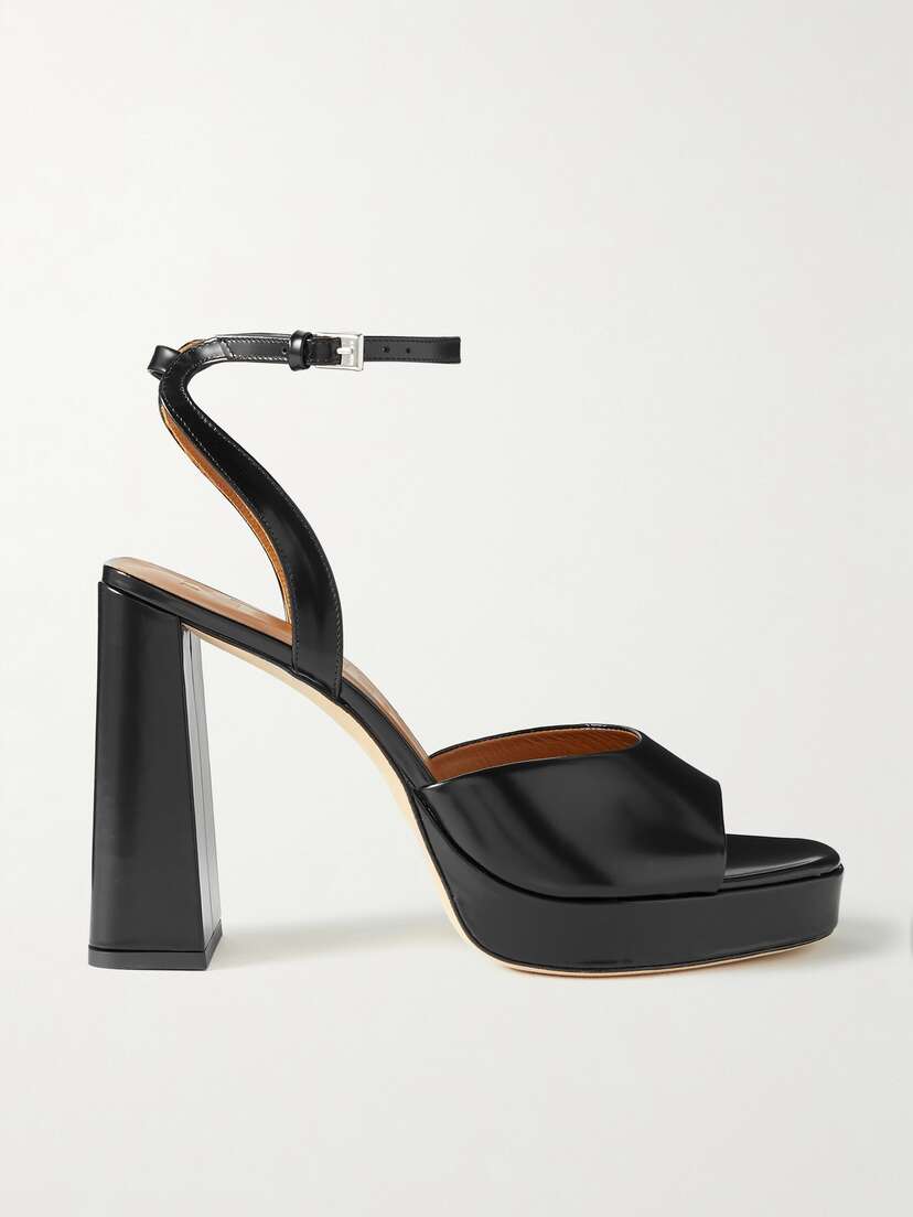 Staud Solange Leather Platform Sandals