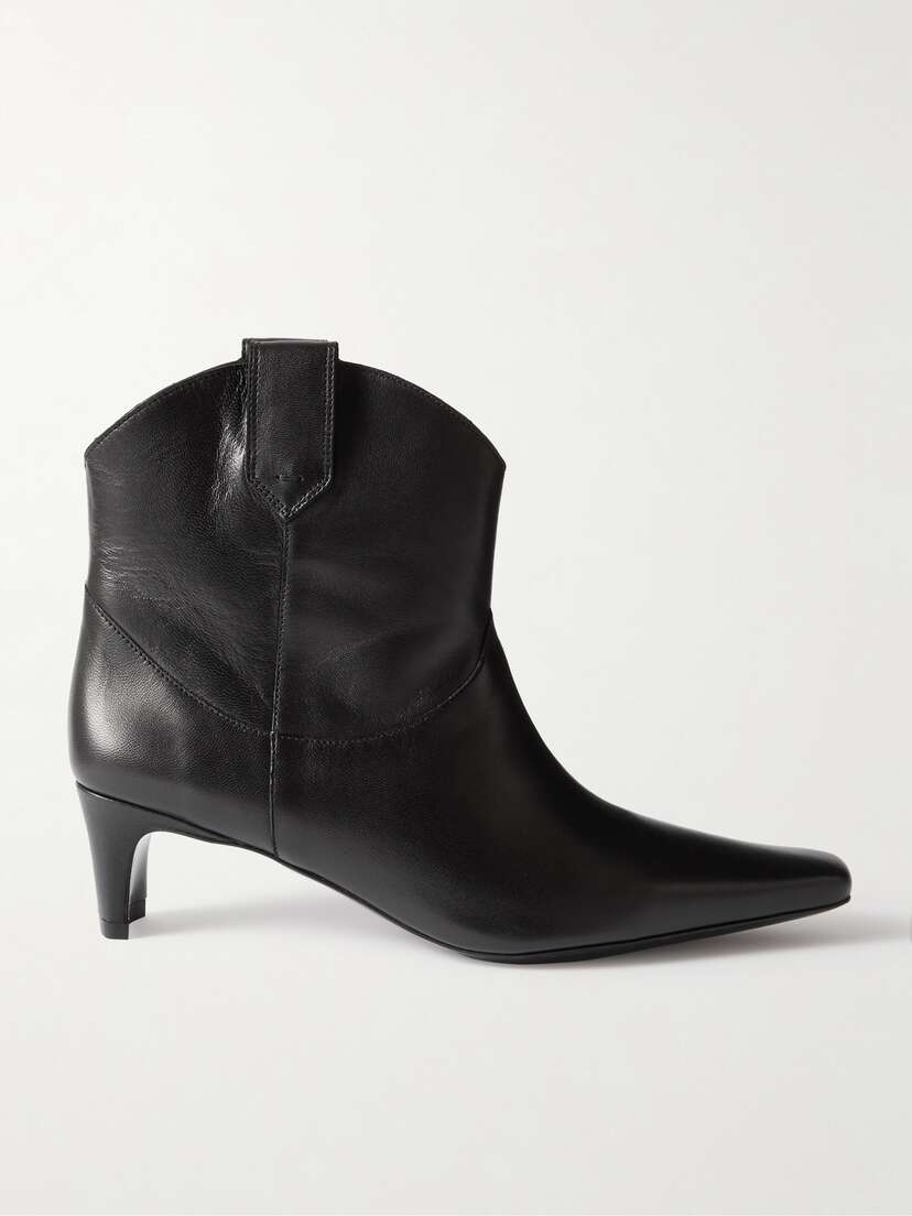 Staud Western Wally Leather Ankle Boots