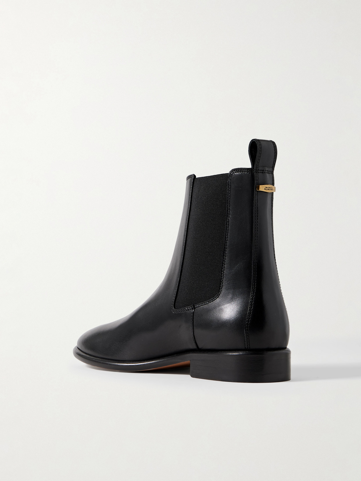 Shop Isabel Marant Jelna Leather Chelsea Boots In Black