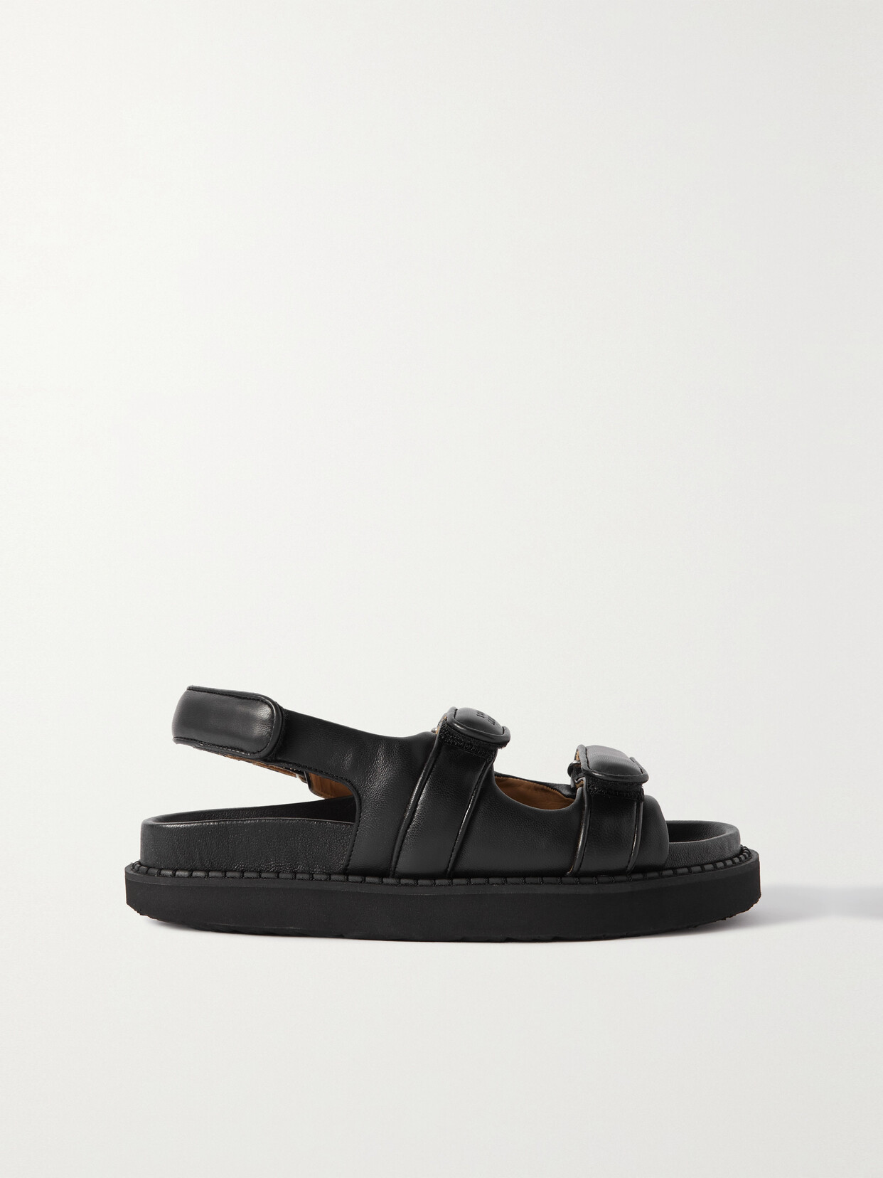 Shop Isabel Marant Madee Leather Sandals In Black