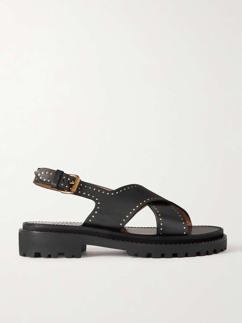 Isabel Marant Baem Studded Leather Slingback Sandals