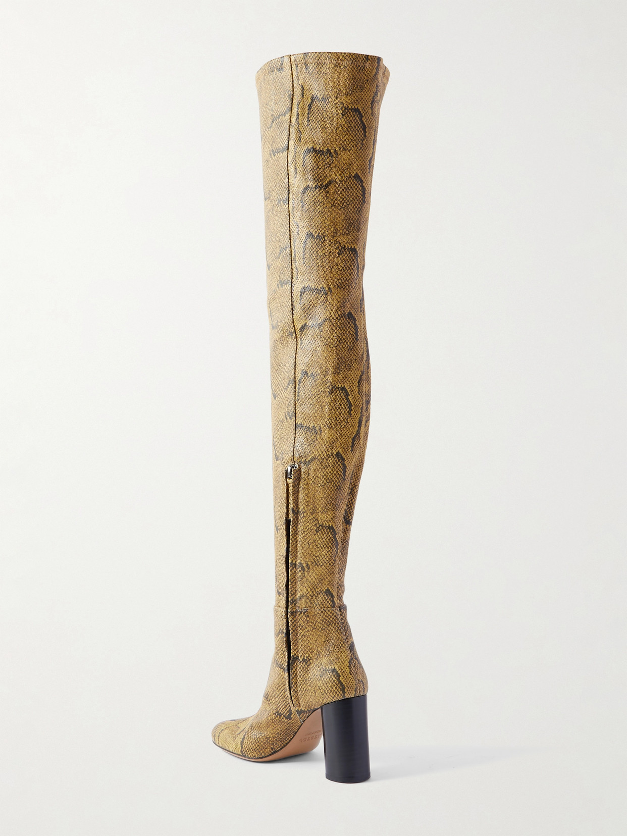 Lelta Snake-Effect Leather Over-The-Knee Boots