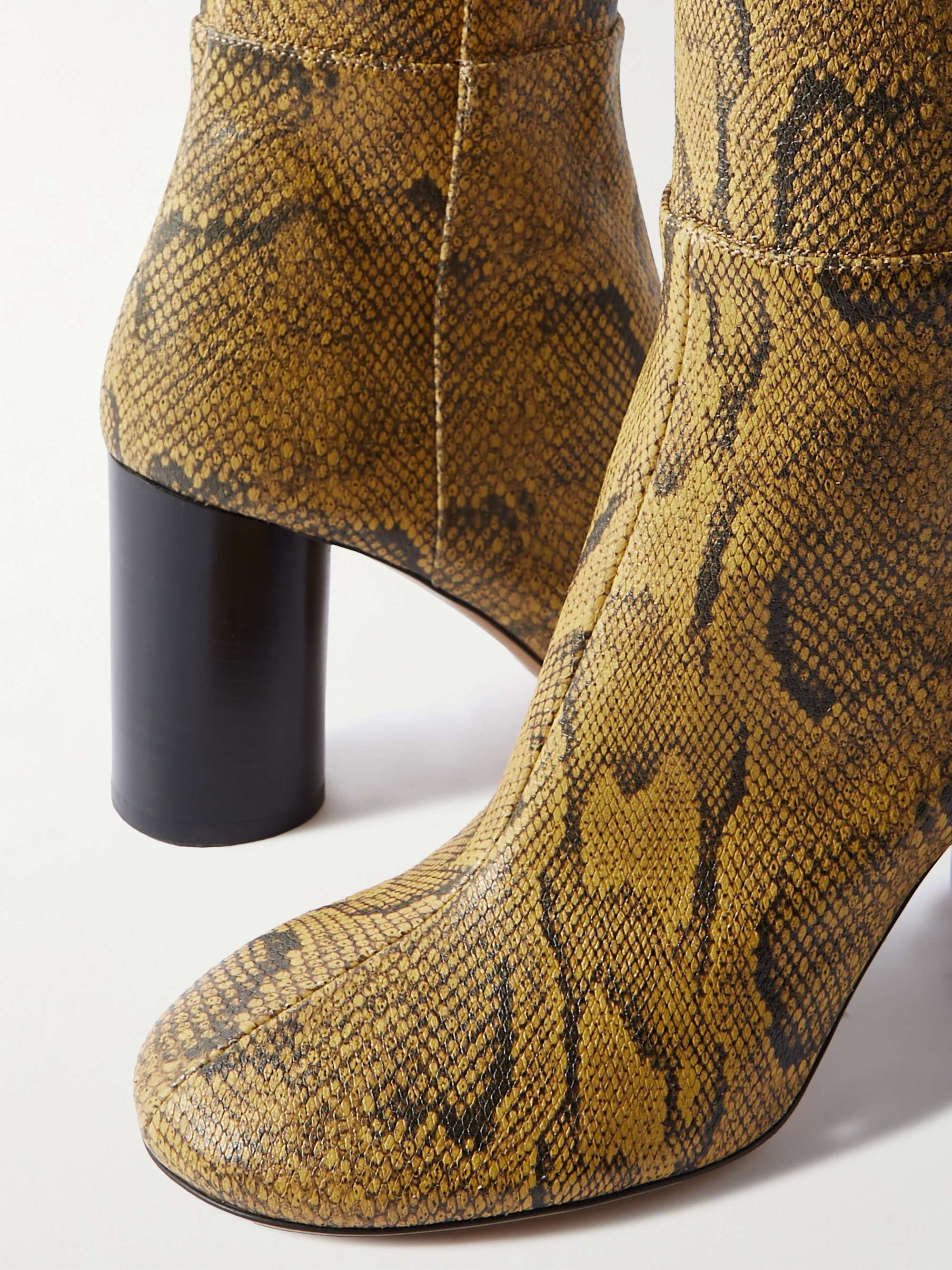 ISABEL MARANT Lelta snake effect leather over the knee boots NET A PORTER
