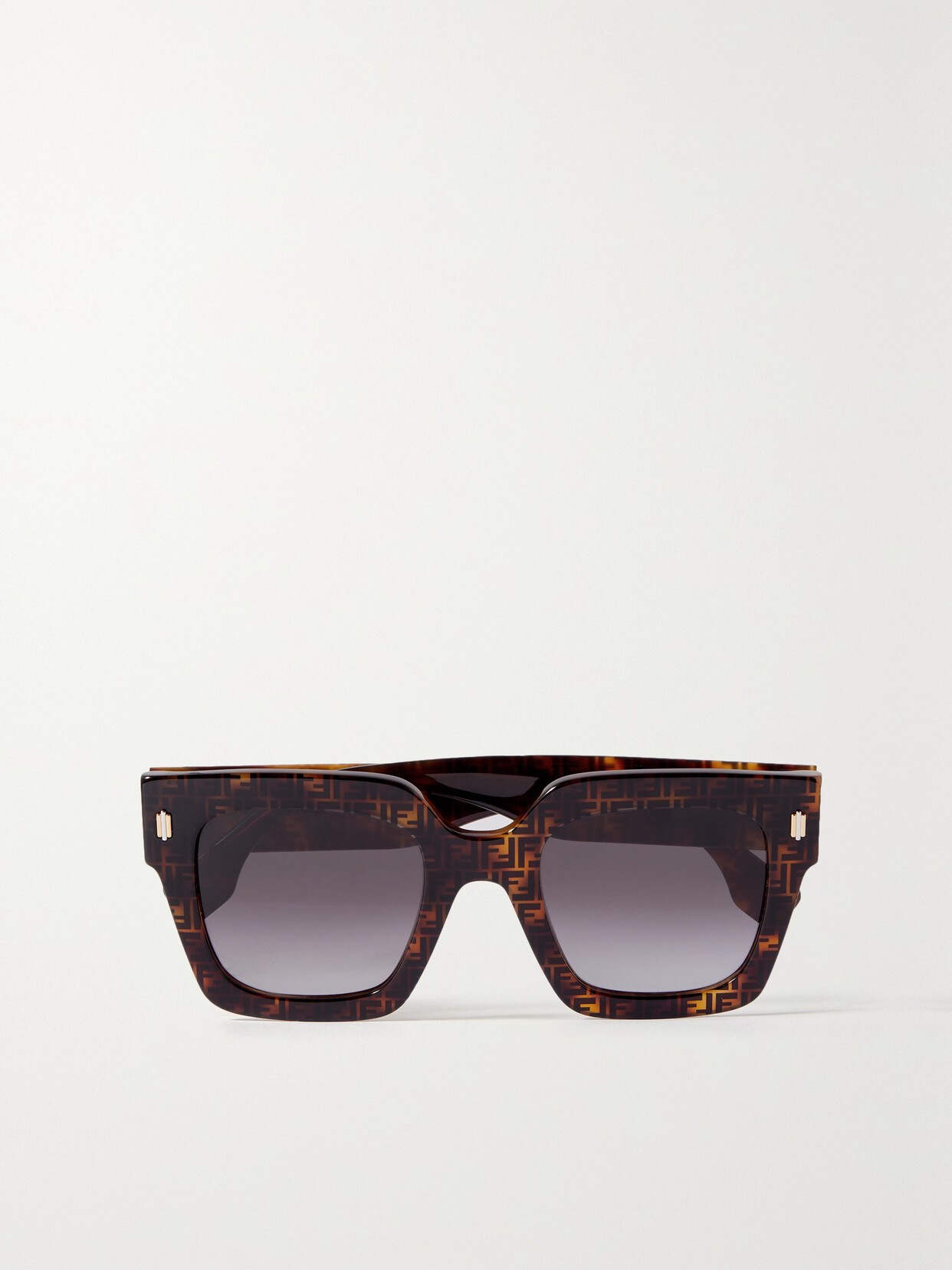 Fendi Roma Oversized Square-frame Tortoiseshell Acetate Sunglasses In Brown