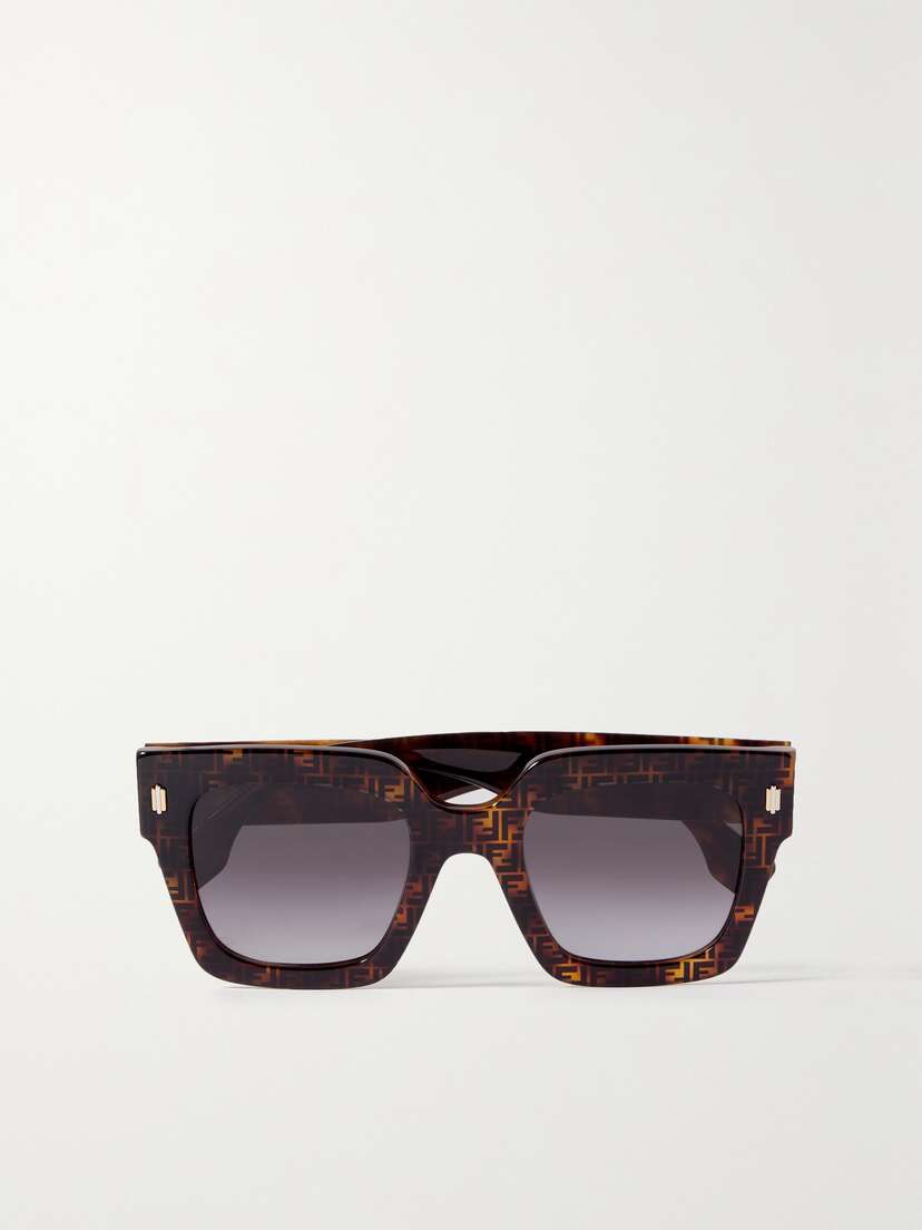 FENDI EYEWEAR Roma Oversized Square-frame Tortoiseshell Acetate Sunglasses