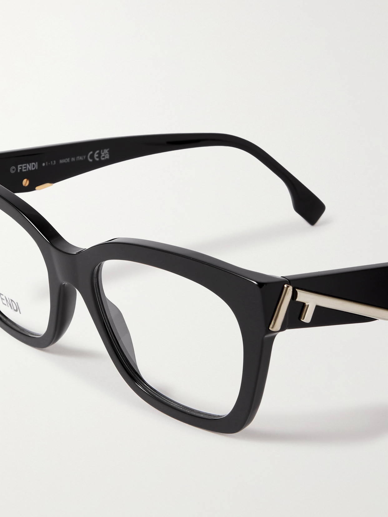 Fendi First Square-frame Acetate Optical Glasses In Black
