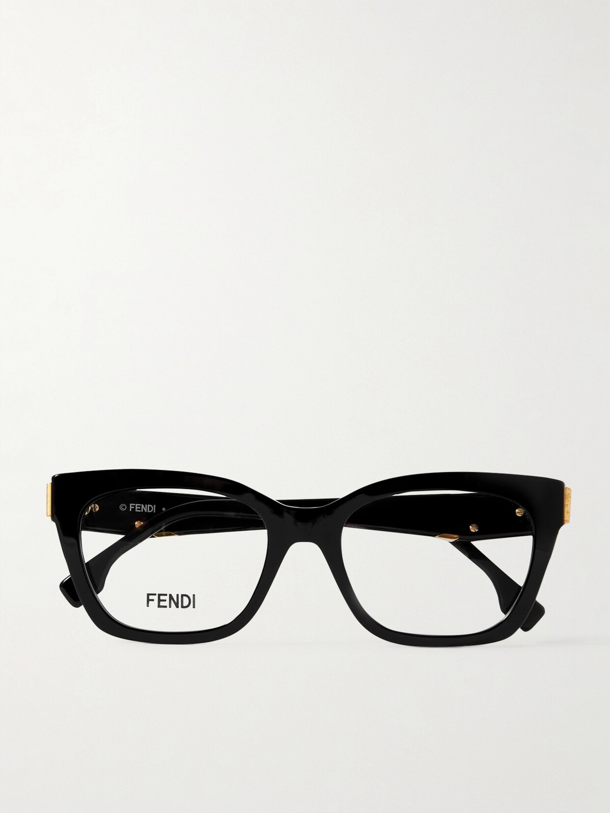 Fendi First Square-frame Acetate Optical Glasses In Black