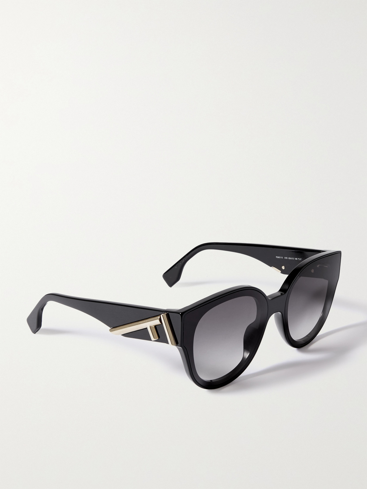 Fendi First D-frame Embellished Acetate Sunglasses In Black