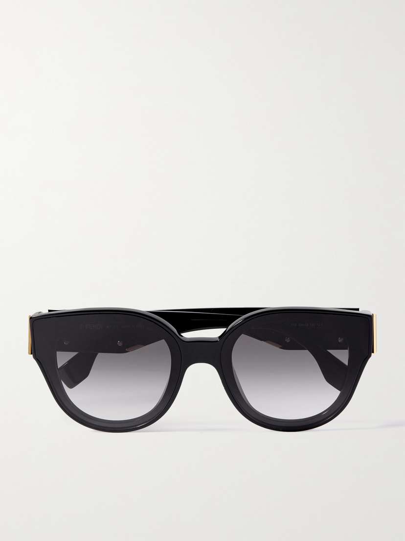 FENDI EYEWEAR First D-frame Embellished Acetate Sunglasses