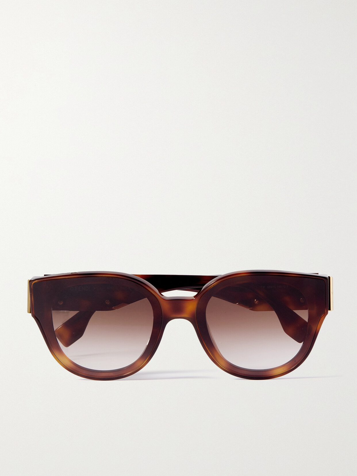 Fendi First D-frame Embellished Tortoiseshell Acetate Sunglasses In Brown