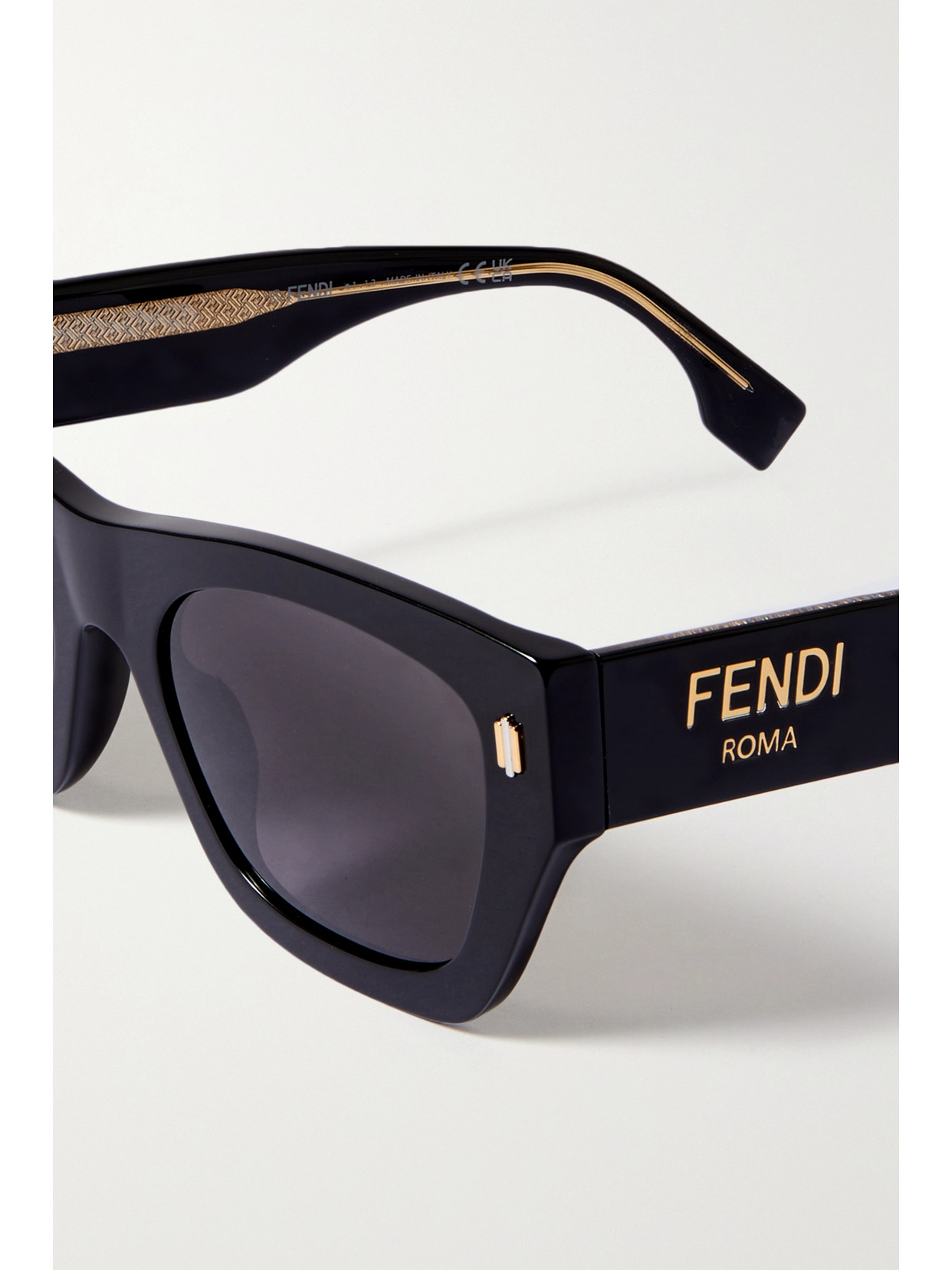 Fendi Roma D-frame Acetate Sunglasses In Black