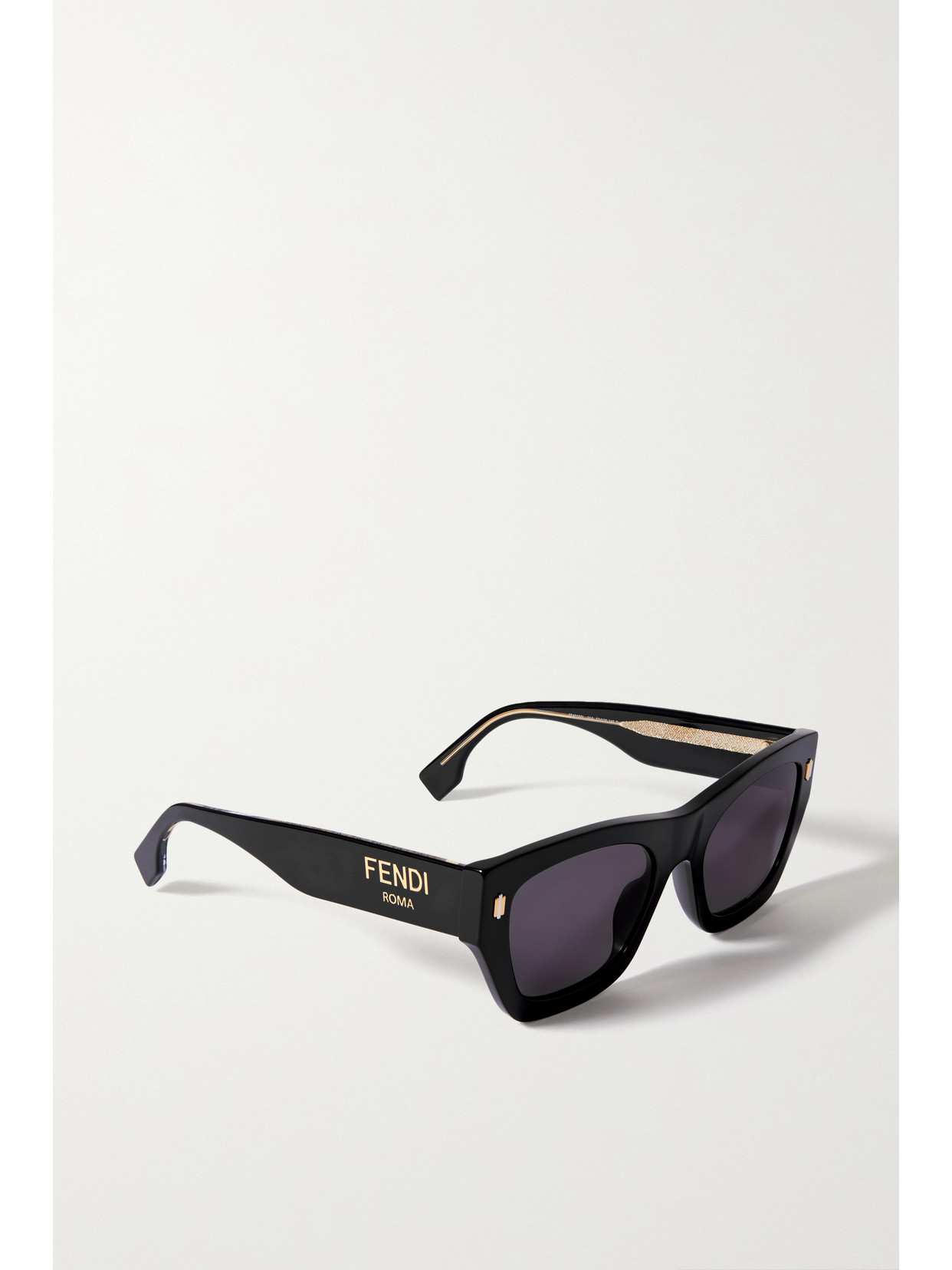 Fendi Roma D-frame Acetate Sunglasses In Black