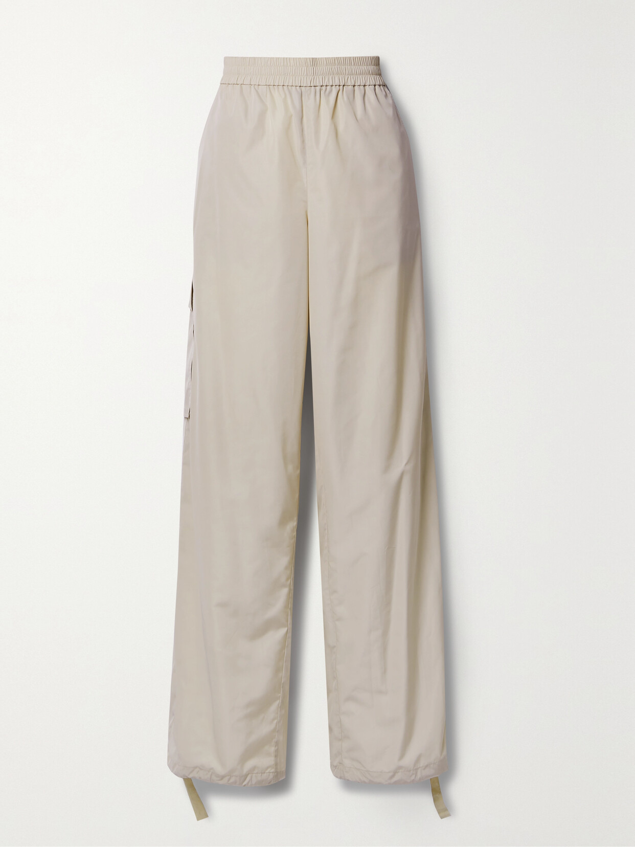 Tibi Shell Wide-leg Pants In Neutrals