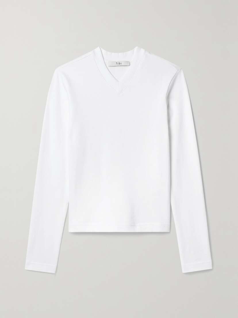 Tibi Perfect Cotton-jersey Top -  - x large