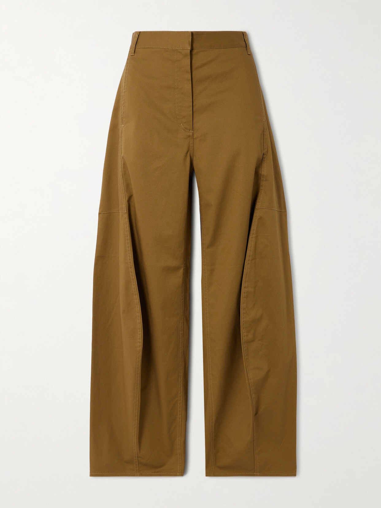 Tibi Chino Sid Pants Caramel 26 In Brown