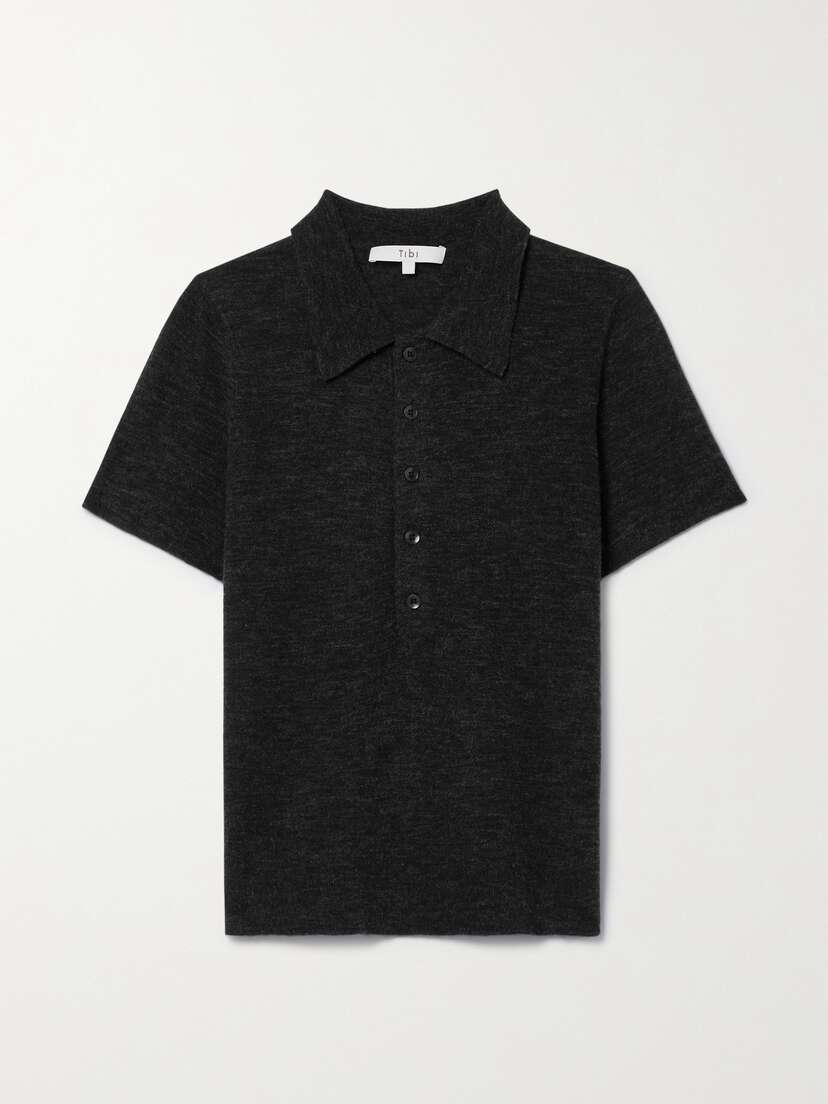 Tibi Wool-blend Polo Shirt - x large