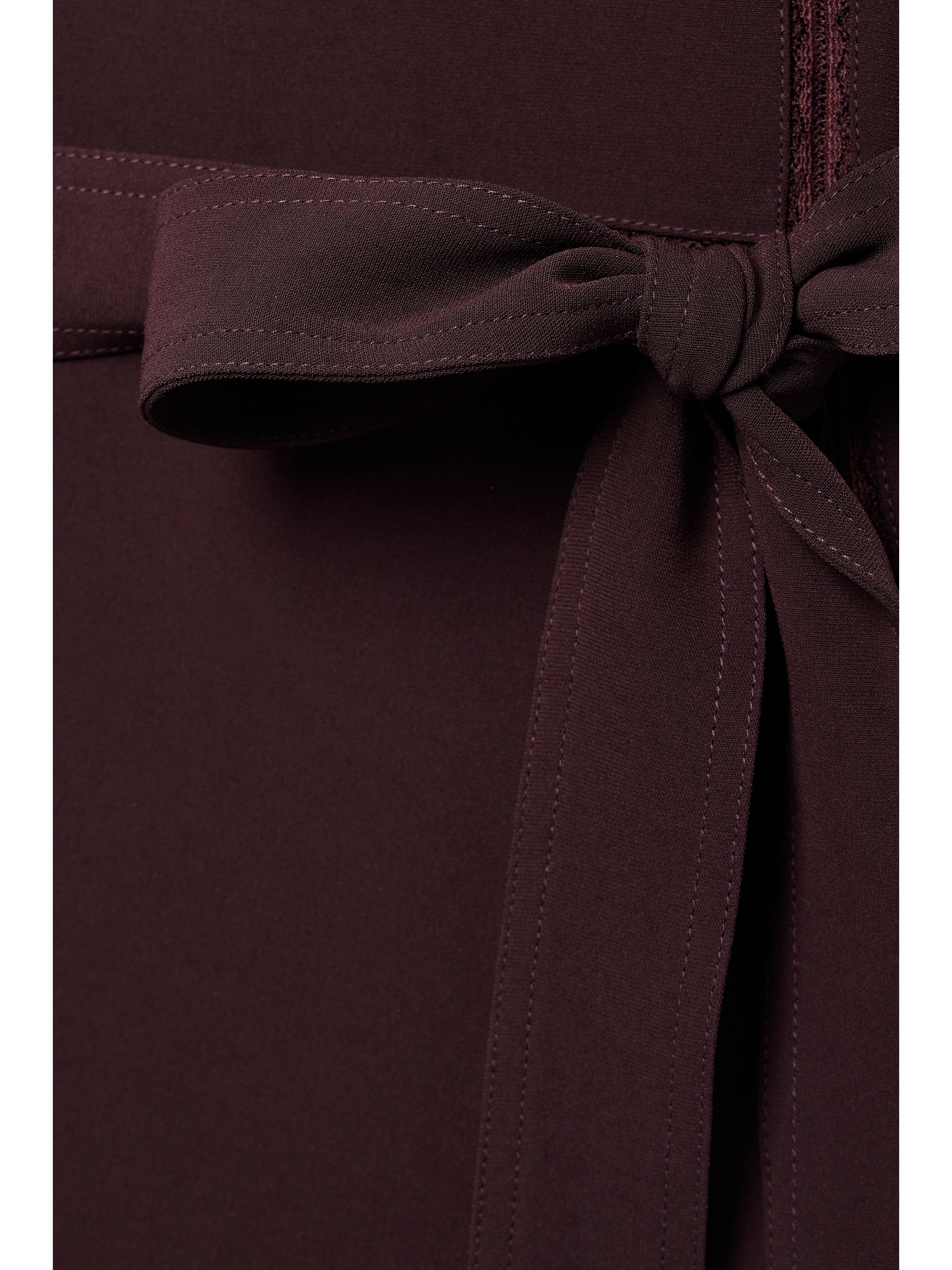 La Ligne Belted lace-trimmed crepe midi dress thumbnail