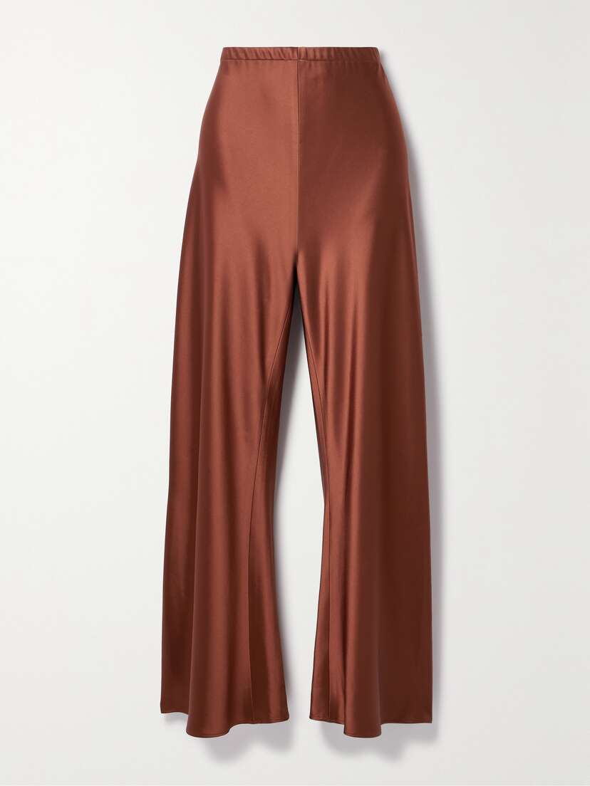 La Ligne Colby Satin Wide-leg Pants